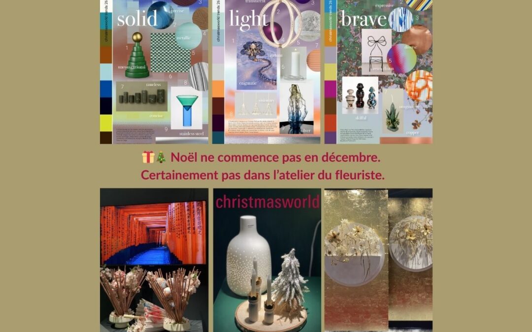 Noël ne commence pas en décembre. Certainement pas dans l’atelier du fleuriste.